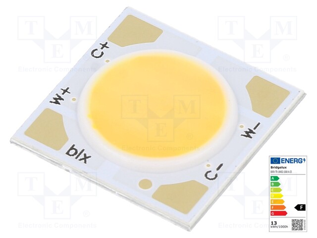 Power LED; COB,bicolour; white warm/cold white; 500mA; P: 8.8/9W