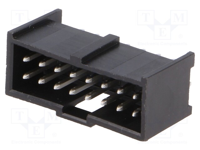 Socket; IDC; male; PIN: 16; straight; THT; tinned; 2.54mm; Layout: 2x8