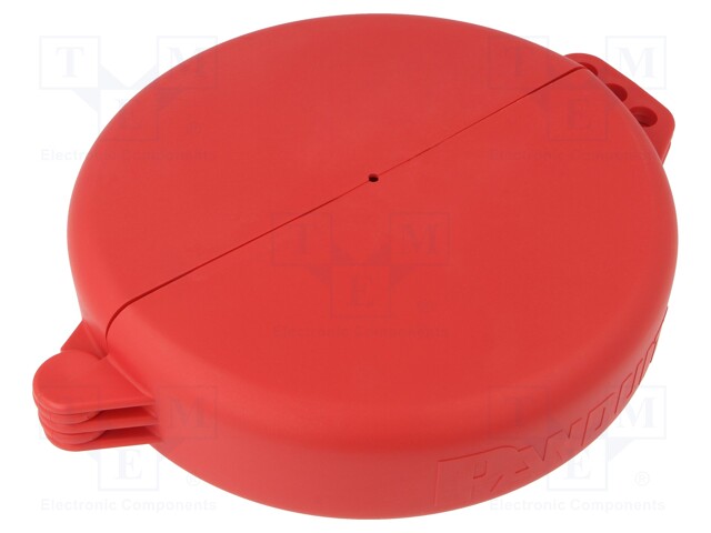 Gate valve lockout; Mat: polypropylene; Colour: red; 63.5÷165.1mm