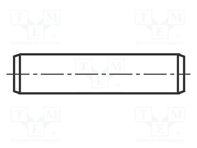 Cylindrical stud; A2 stainless steel; BN: 684; Ø: 5mm; L: 20mm