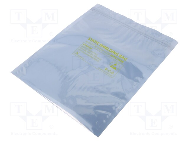 Protection bag; ESD; L: 254mm; W: 203mm; D: 75um; 100pcs; <10GΩ