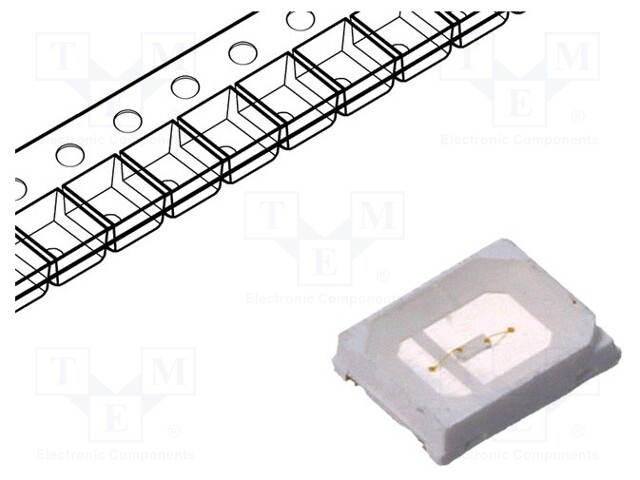 LED; SMD; 2835; blue; 2÷4lm; 2.8x3.5x0.85mm; 120°; 2.8÷3.4V; 60mA