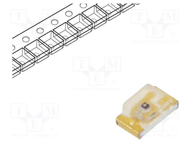 LED; SMD; 1608; green; 180÷360mcd; 1.6x0.8x0.6mm; 120°; 2.7÷3.7V