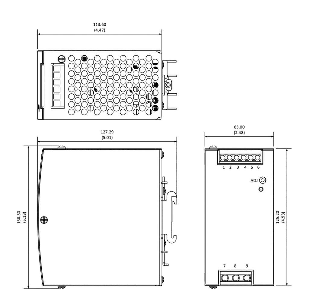 Power supply: switched-mode; for DIN rail; 240W; 48VDC; 5A; 3kV