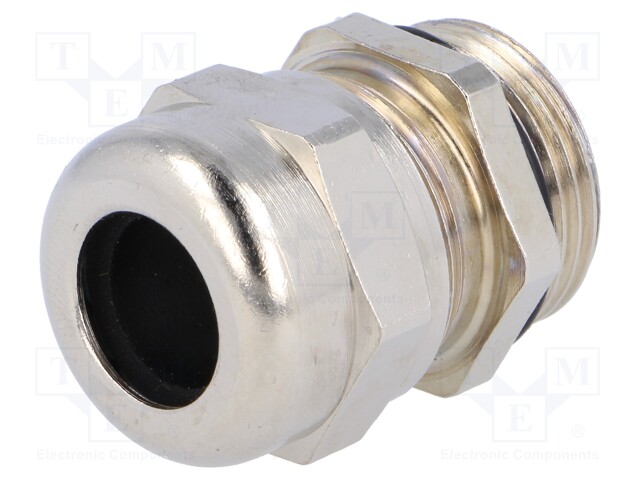 Cable gland; PG13,5; IP68; Mat: brass; Body plating: nickel