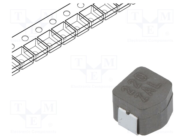 Inductor: wire; SMD; 3126; 22uH; Ioper: 3A; 94mΩ; -55÷155°C; ±20%