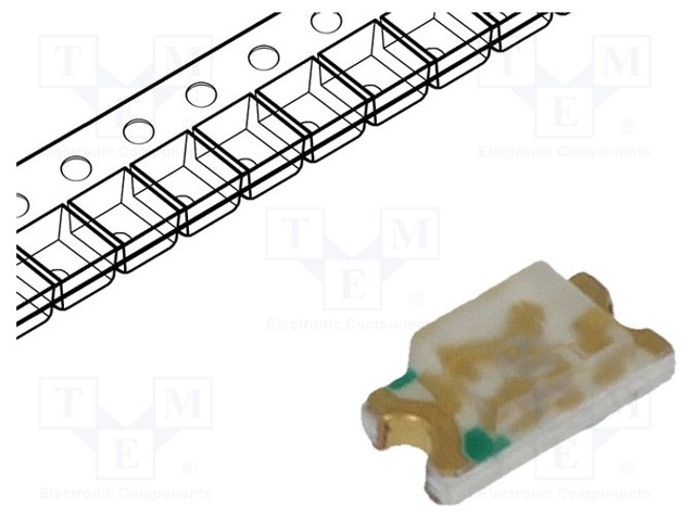 LED; SMD; 0603; green; 60÷180mcd; 1.6x0.8x0.6mm; 140°; 2.8÷3.8V