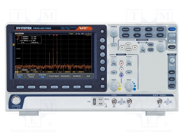 Oscilloscope: digital; Band: ≤100MHz; Channels: 2; 10Mpts/ch