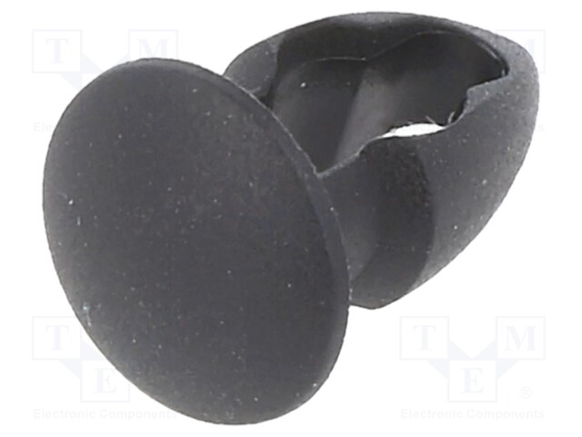 Rivet; polyamide; Rivet diam: 4.8mm; L.rivet: 3.2mm; Colour: black