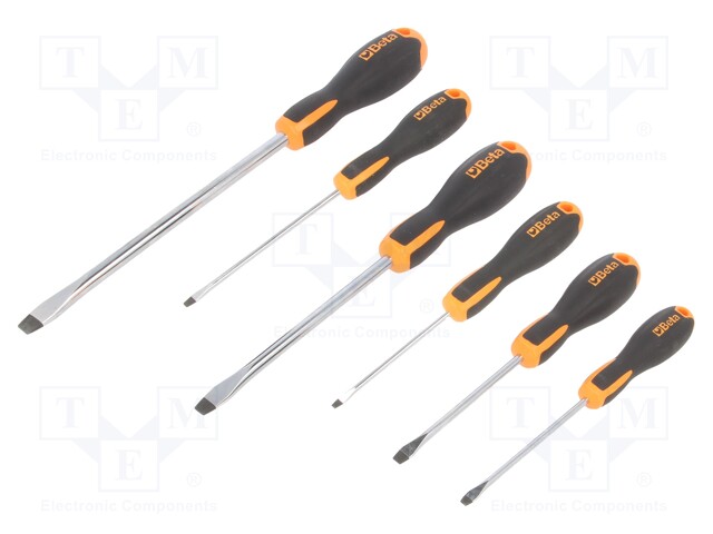 Kit: screwdrivers; Pcs: 6; slot; EVOX