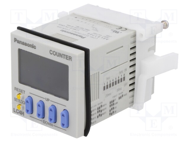 Counter: electronical; 2x LCD; pulses; 9999; OC; Cutout: 45x45mm