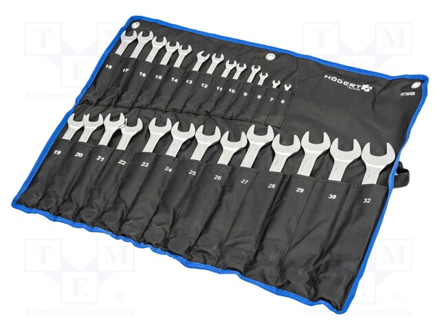 Wrenches set; combination spanner; Conform to: DIN 3113; 26pcs.