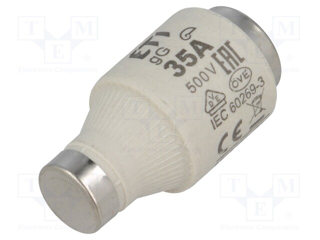 Fuse: fuse; gG; 35A; 500VAC; 500VDC; ceramic; DIII; D