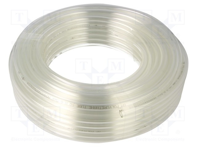 Pneumatic tubing; 10bar; L: 25m; polyurethane; white