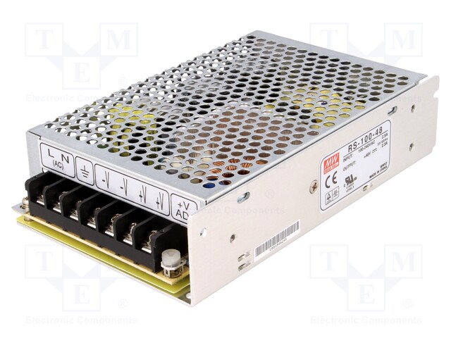 Power supply: switched-mode; modular; 110.4W; 48VDC; 159x97x38mm