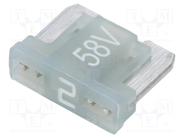 Fuse: fuse; 2A; 58VDC; automotive; 11mm; tin alloy