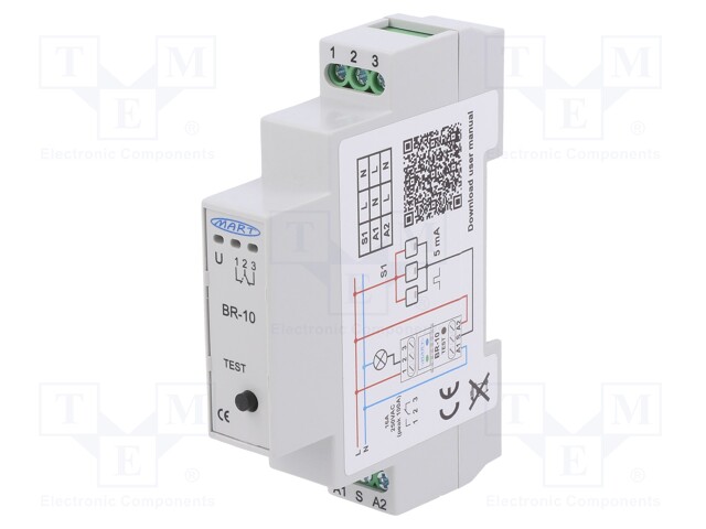 Relay: installation; bistable; SPDT; Ucoil: 230VAC; Mounting: DIN