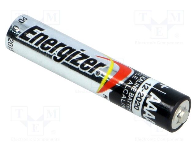 Battery: alkaline; 1.5V; AAAA; non-rechargeable