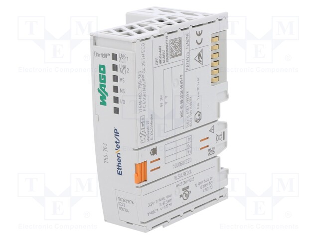 Fieldbus interface; 24VDC; DIN; RJ45 x2; IP20; 10÷100Mbps; 0÷55°C