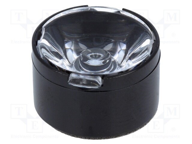 LED lens; round; Mat: PMMA plexiglass; transparent; 11÷16°