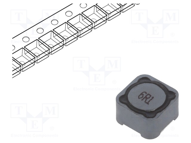 Inductor: wire; SMD; 6.1uH; 6.6A; 18mΩ; 12x12x8mm; ±20%; -40÷125°C