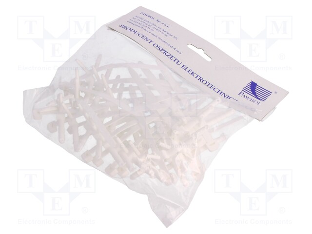 Holder; white; Ømount.hole: 6mm; L: 75mm; 25pcs; Man.series: UM 6