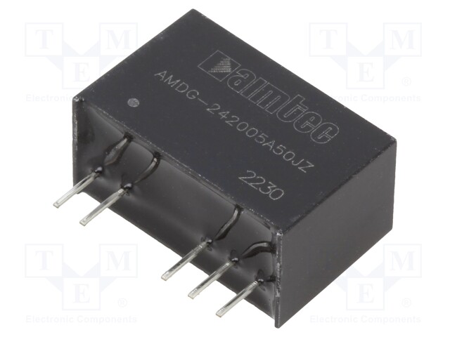 Converter: DC/DC; 2.25W; Uin: 21.6÷26.4V; Uout: 20VDC; Uout2: -5VDC