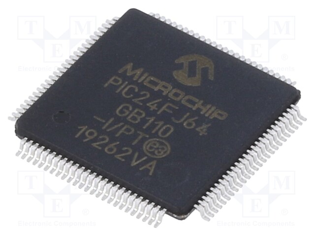 PIC microcontroller; Memory: 64kB; SRAM: 16kB; 32MHz; SMD; TQFP100