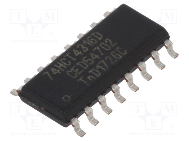 IC: digital; switch; Channels: 4; SMD; SO16; Series: HCT