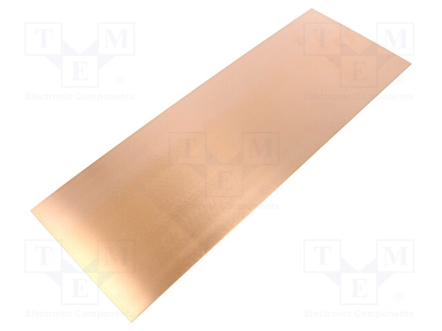 Laminate; FR4; 0.6mm; L: 280mm; W: 100mm; Coating: copper