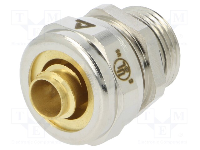 Straight terminal connector; ØBraid : 13mm; brass; -55÷260°C