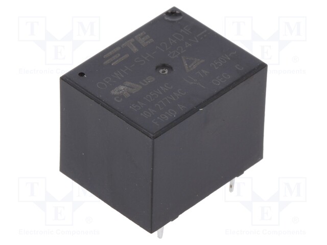 Relay: electromagnetic; SPDT; Ucoil: 24VDC; 10A/277VAC; 10A/28VDC