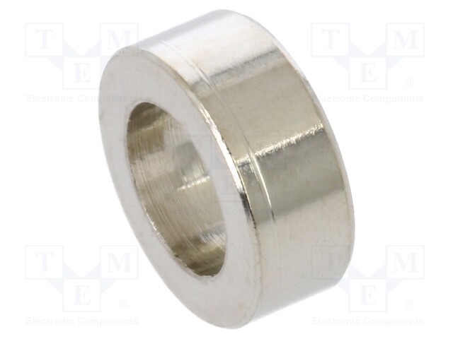 Spacer sleeve; 6.2mm; cylindrical; brass; nickel; Out.diam: 4mm