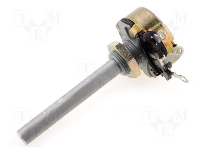 Potentiometer: shaft; single turn; 500Ω; 4W; ±10%; 6mm; wirewound