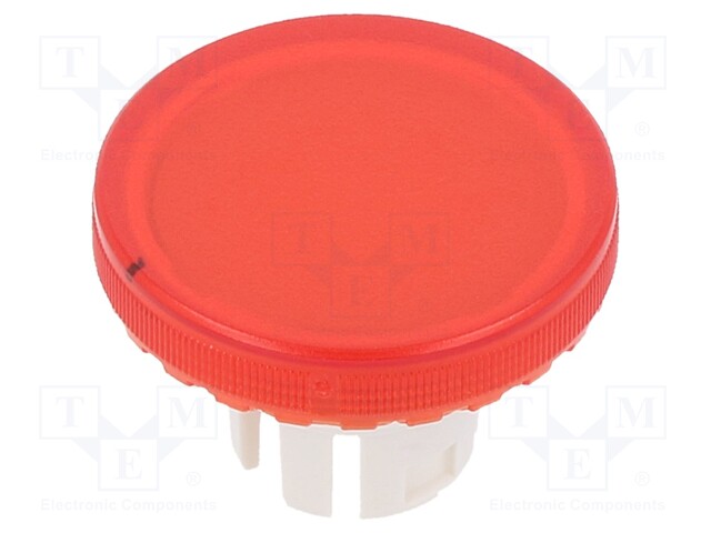 Actuator lens; 22mm; 61; Colour: clear-red; Mat: plastic; Ø19.7mm