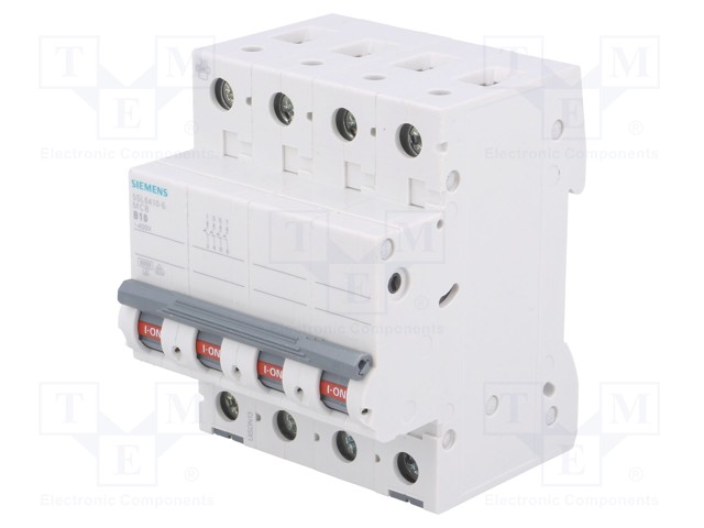 Circuit breaker; 400VAC; Inom: 10A; Poles: 4; DIN; Charact: B; 6kA