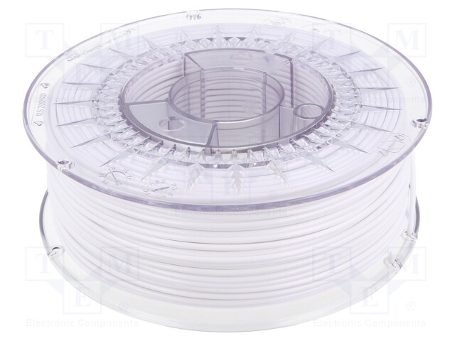 Filament: PET-G; 2.85mm; white; 220÷250°C; 1kg; ±0,05mm