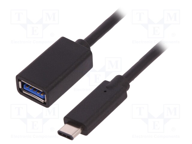 Cable; USB 3.0,USB 3.1; USB A socket,USB C plug; 500mm