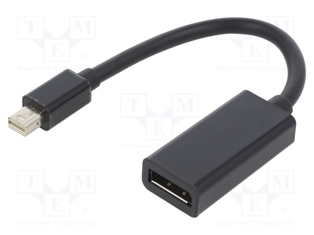 Adapter; DisplayPort 1.2; 0.15m; Colour: black