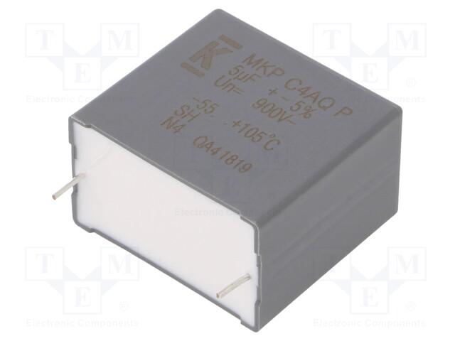 Capacitor: polypropylene; DC-Link; 5uF; ESR: 10mΩ; THT; ±5%; 10.1A