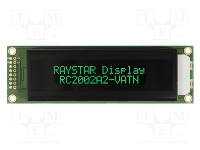 Display: LCD; alphanumeric; VA Negative; 20x2; 115x36x13.9mm; LED