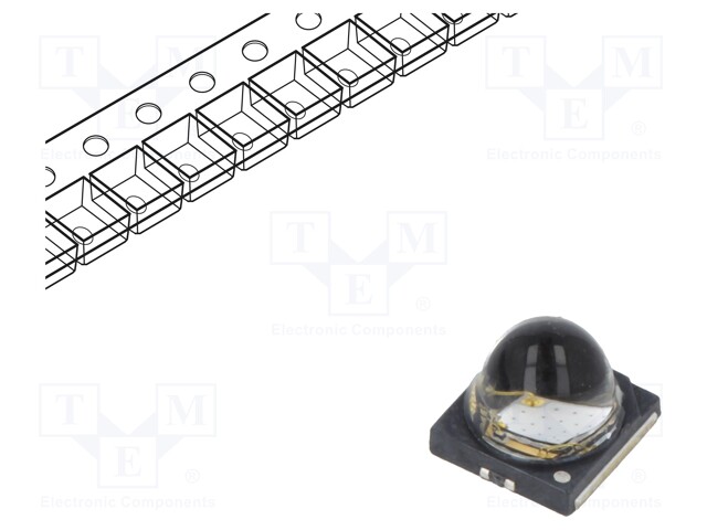 Power LED; ultraviolet; Pmax: 3W; 130°; 3.45x3.46mm