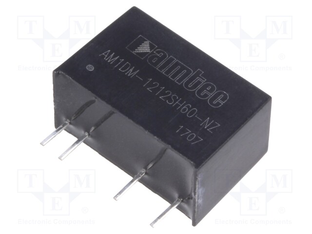 Converter: DC/DC; 1W; Uin: 10.8÷13.2V; 12VDC; Iout: 84mA; SIP7; 4.2g