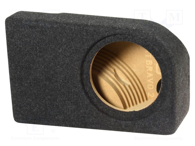 Car loudspeaker enclosure; MDF; black melange; textil; 8l; 200mm