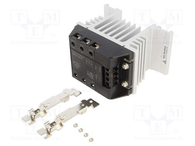 Relay: solid state; Ucntrl: 24VAC; 15A; 48÷480VAC; 3-phase; DIN