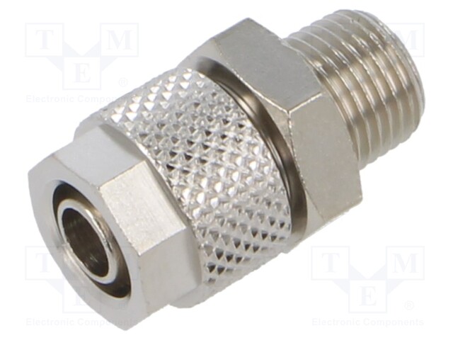 Screw-on fitting; threaded; max.15bar; nickel plated brass