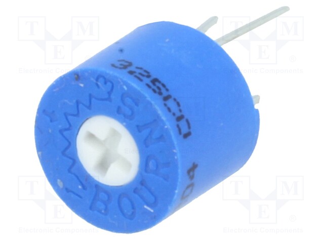 Potentiometer: mounting; horizontal,multiturn; 200kΩ; 0.5W; THT