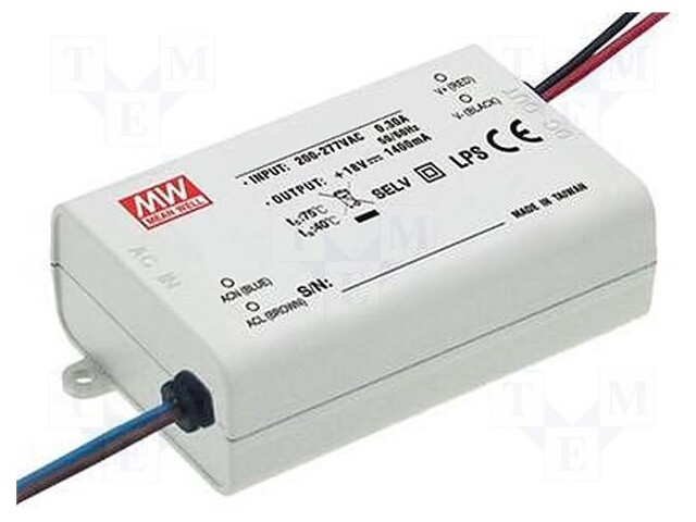 Power supply: switched-mode; LED; 20.3W; 40÷58VDC; 350mA; IP42