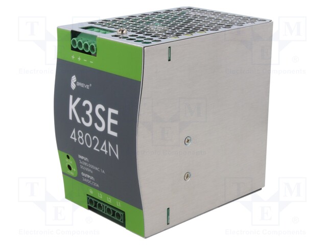 Power supply: switched-mode; for DIN rail; 480W; 24VDC; 20A; IP20