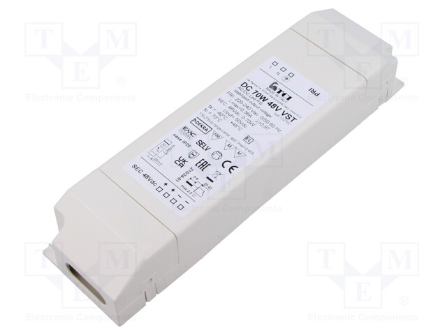 Power supply: switched-mode; LED; 48VDC; 1.45A; 220÷240VAC; IP20